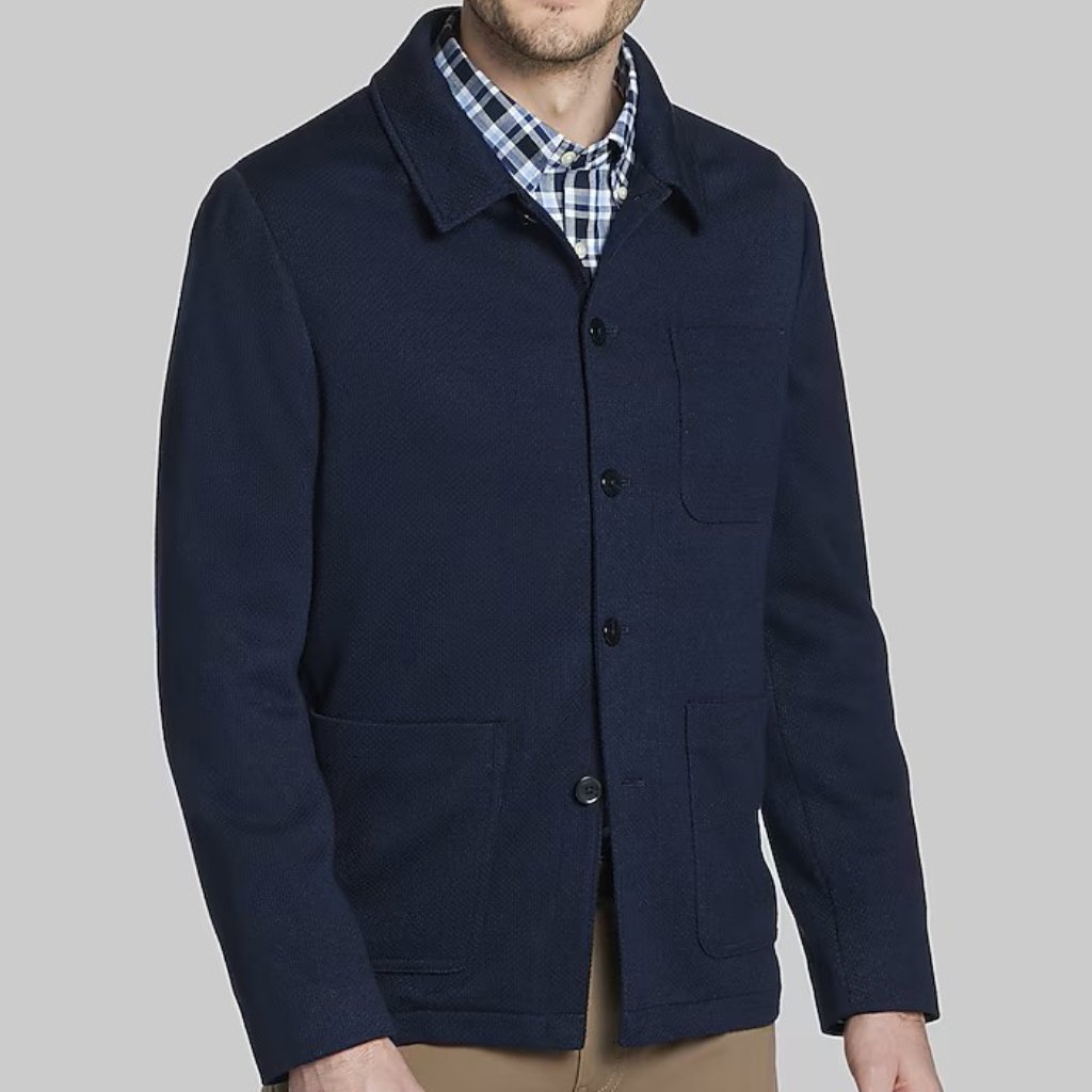 New Jos. A. Bank Knit Shirt Jacket Tailored Fit Medium M